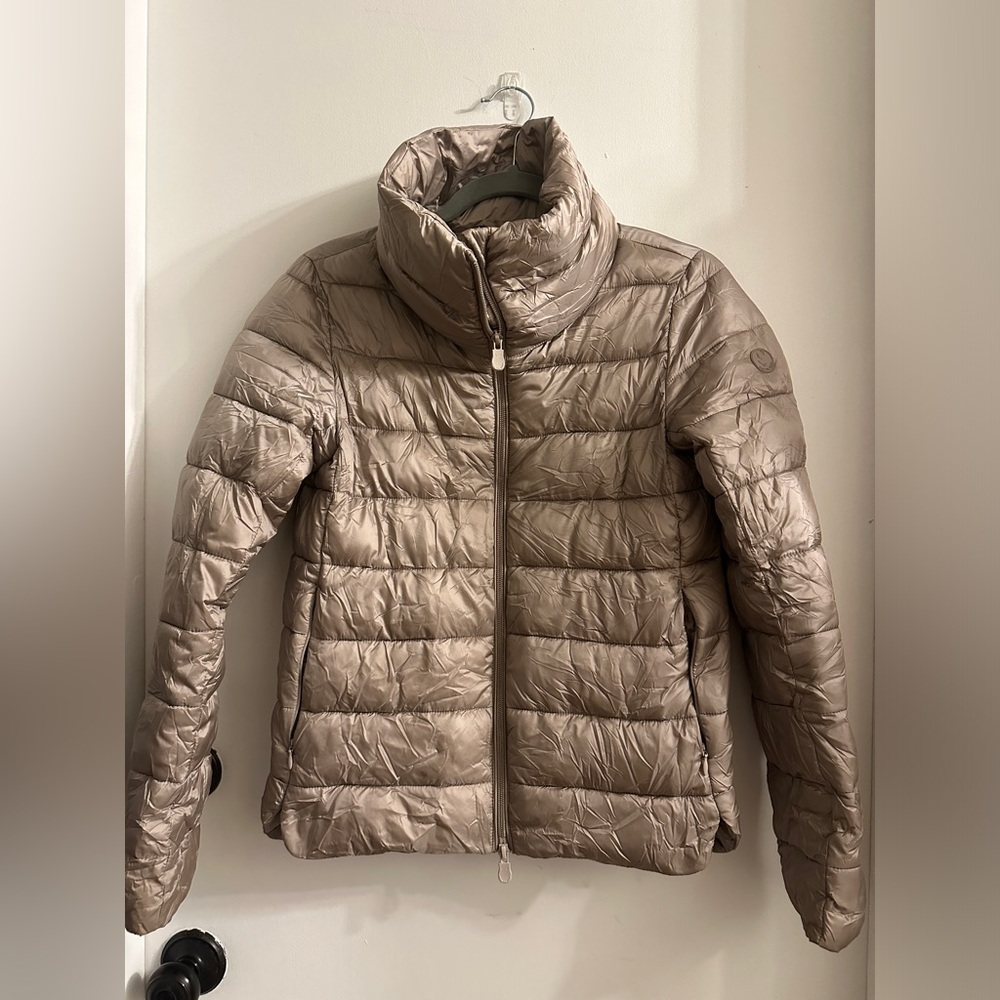 SAVE THE DUCK Taupe Puffer Jacket